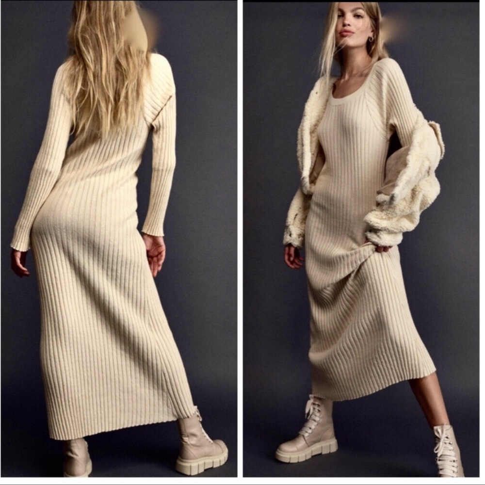 Free People Beach Walk About Ribbed Maxi Dress. Nwot.